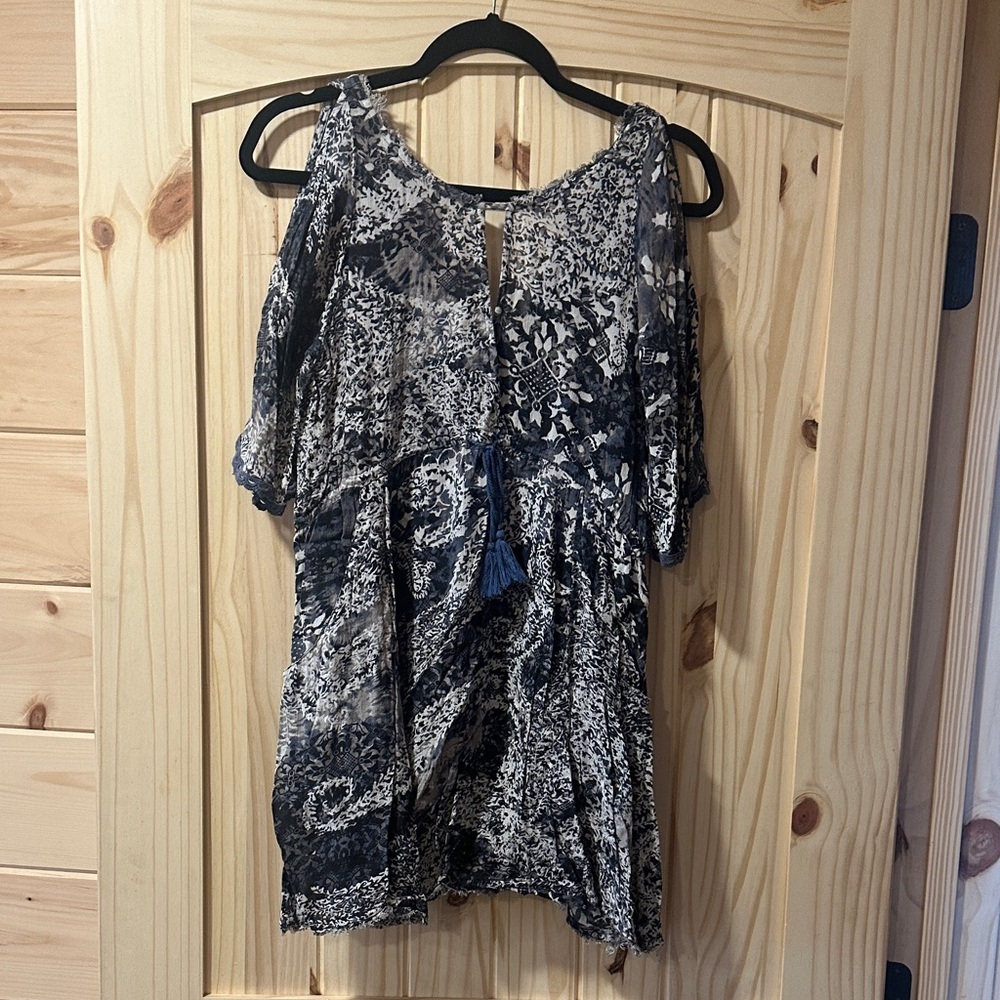 Free People Black and White Patterned dress S